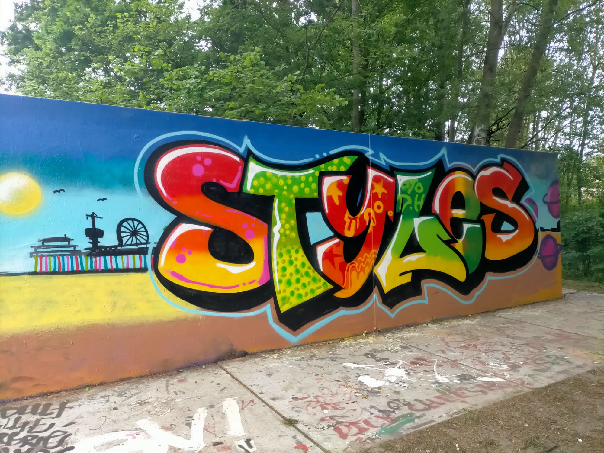 Grote kleurrijke graffiti letters van STYLES Company
