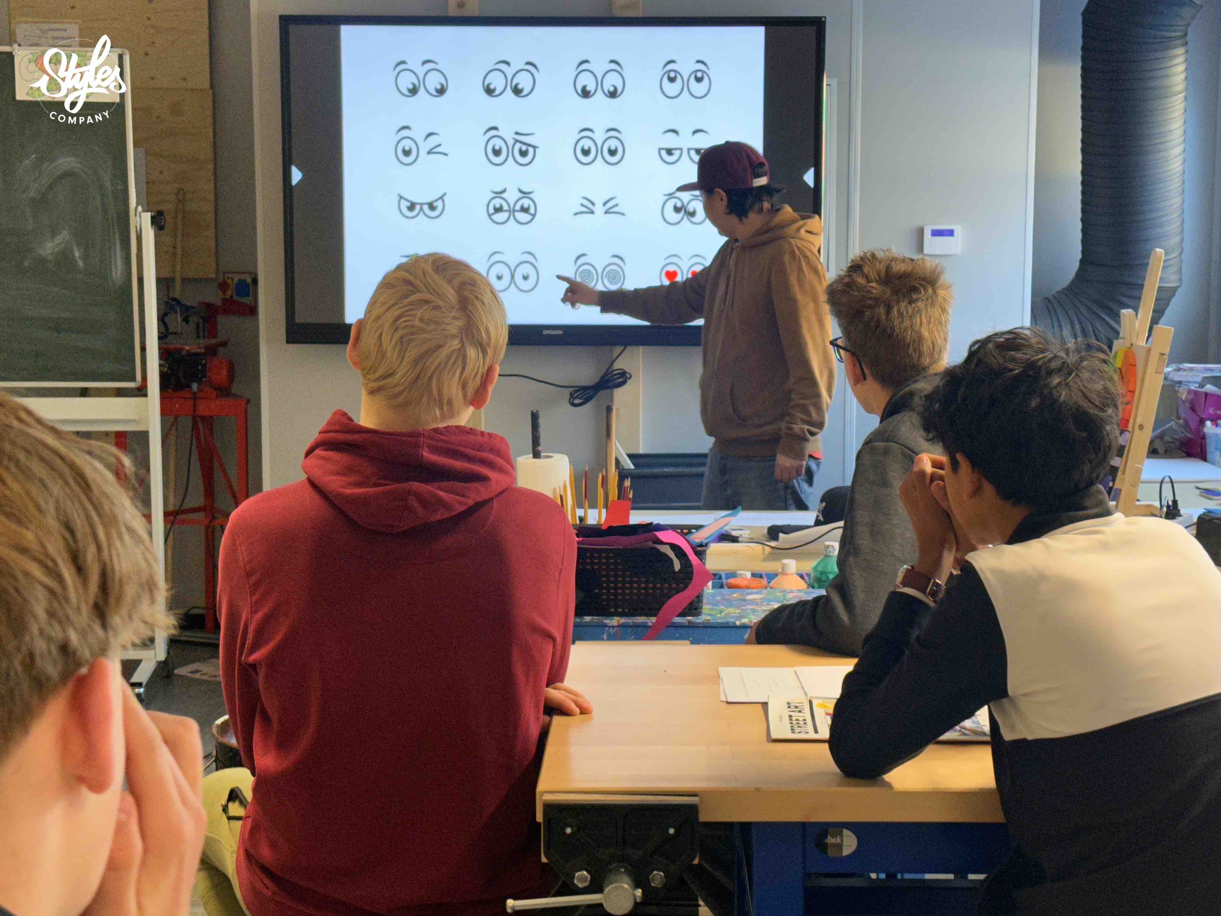 Character Design workshop in de klas door STYLES Company