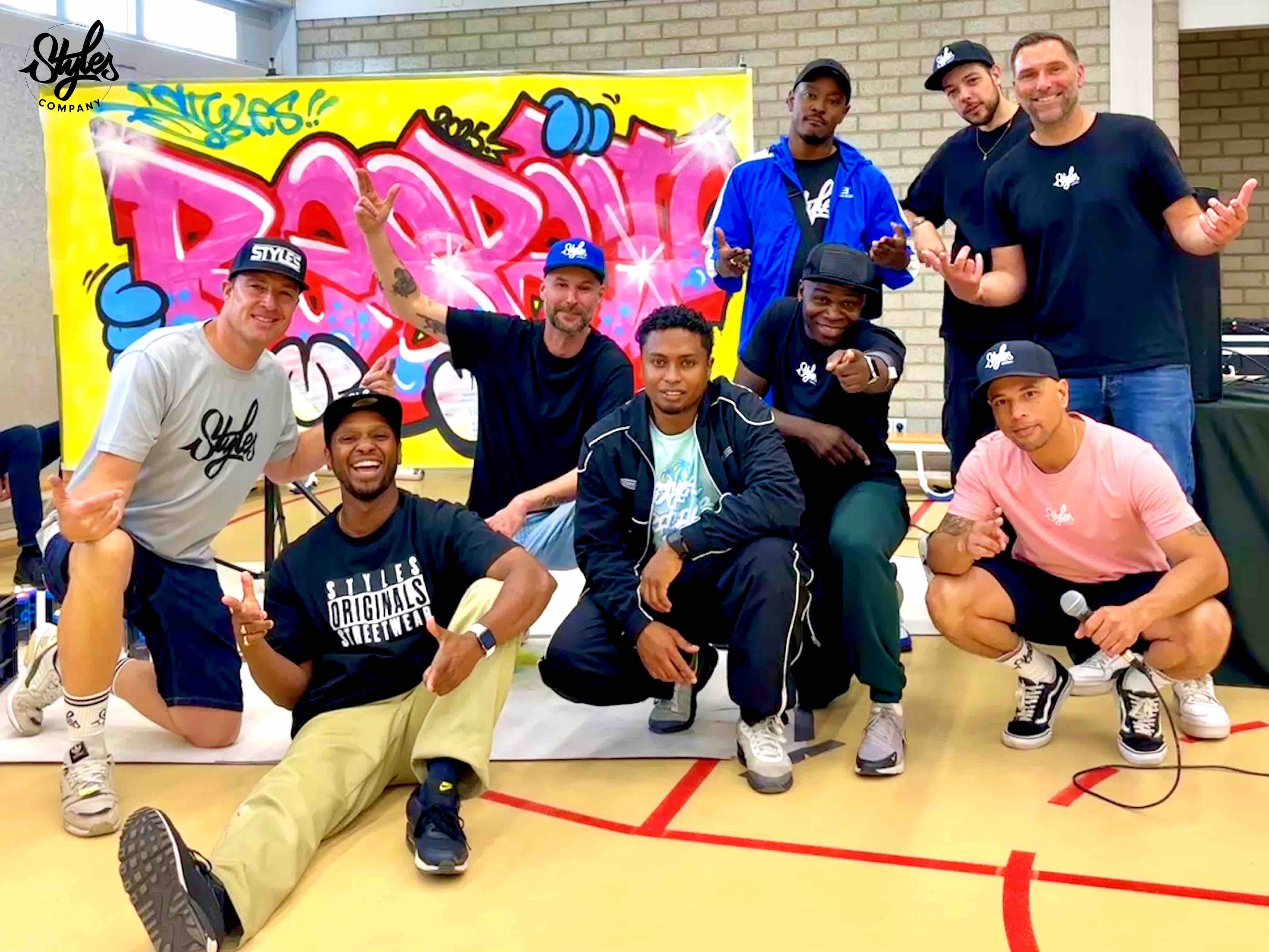 Team van STYLES Company tijdens een Urban Arts programma